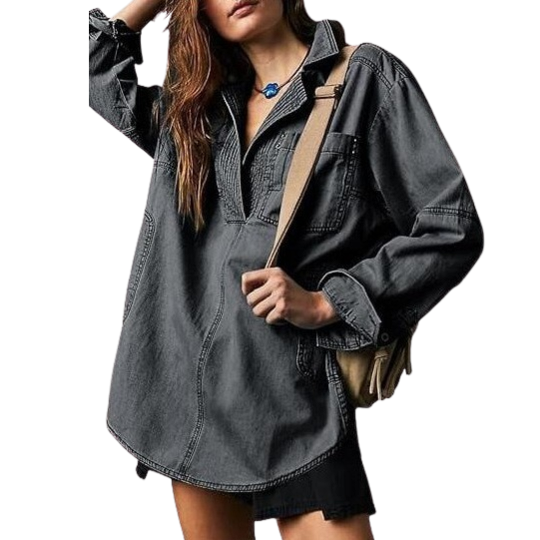 Jessa – Chic V-Neck Long Sleeve