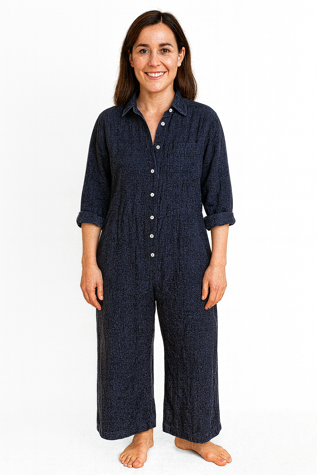 Frecia | Oversized Button-Down Jumpsuit