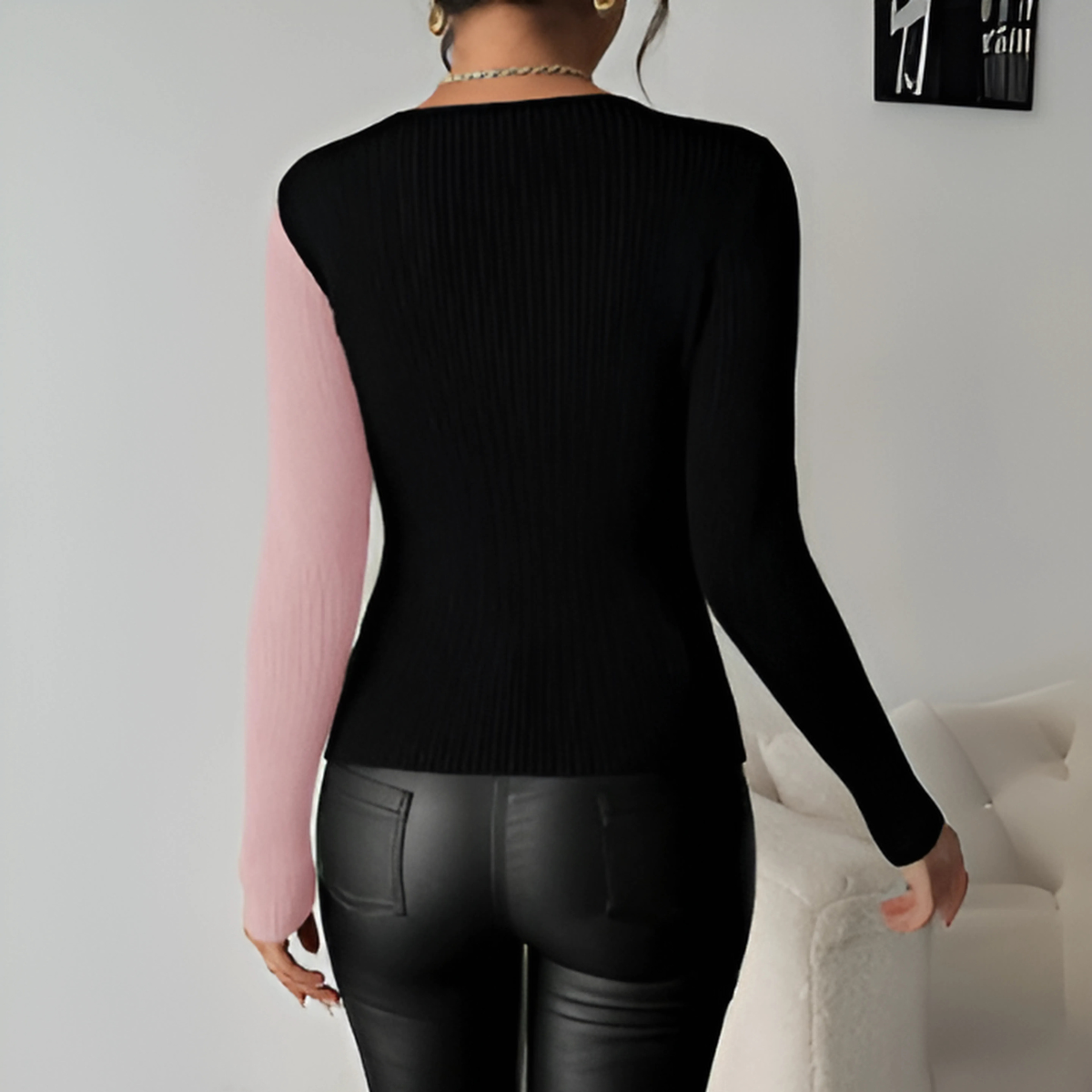 Maeve – Two-Tone Glam Blouse