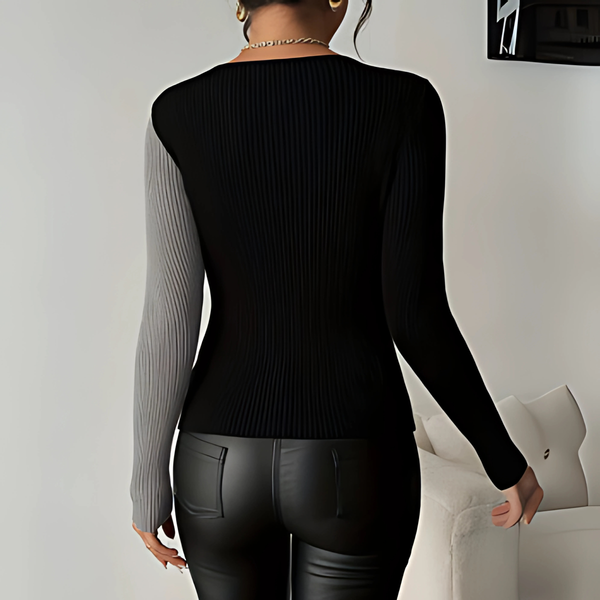 Maeve – Two-Tone Glam Blouse