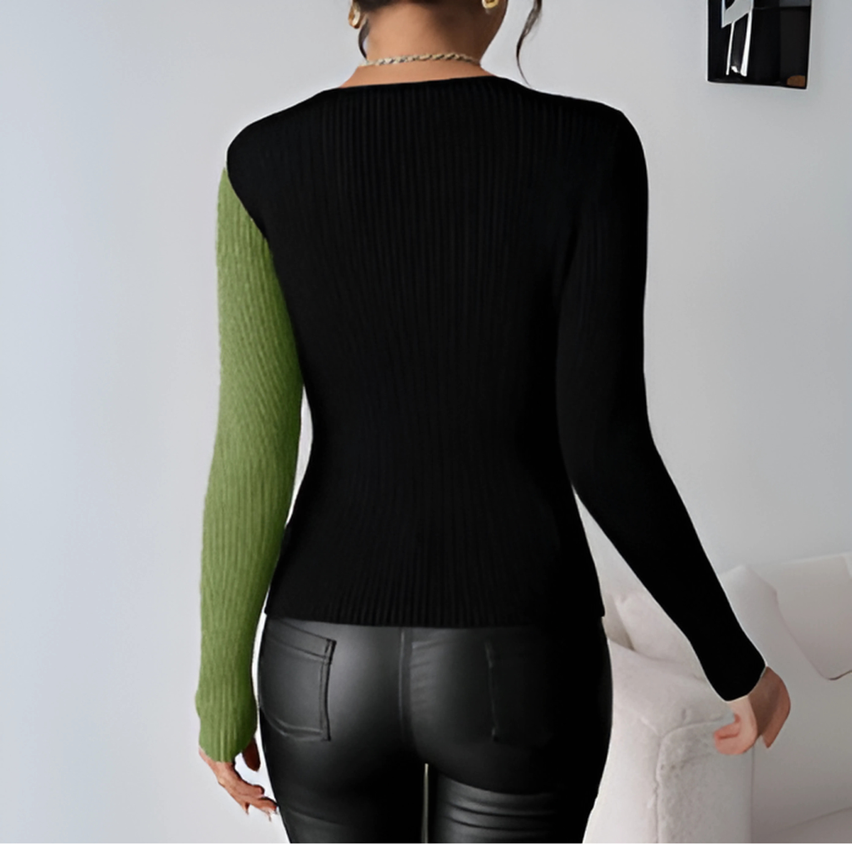 Maeve – Two-Tone Glam Blouse