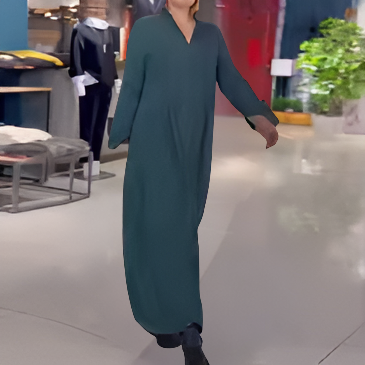 Carmina – Long Sleeve Knit Maxi Dress