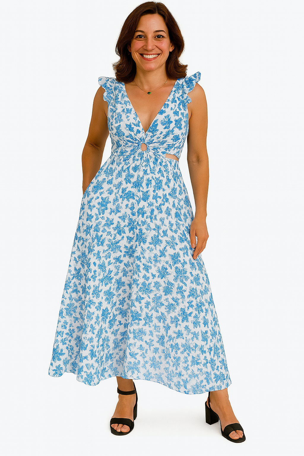 Irah – Floral Ruffle Dress