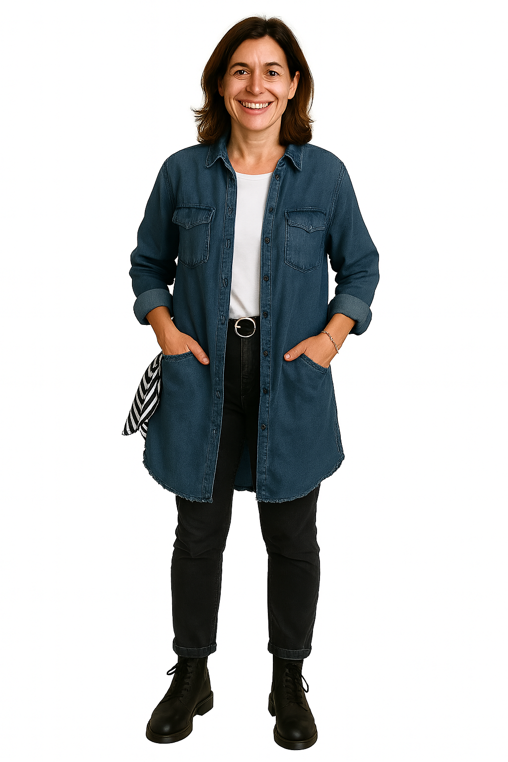Noreen – Long Denim Shirt Jacket