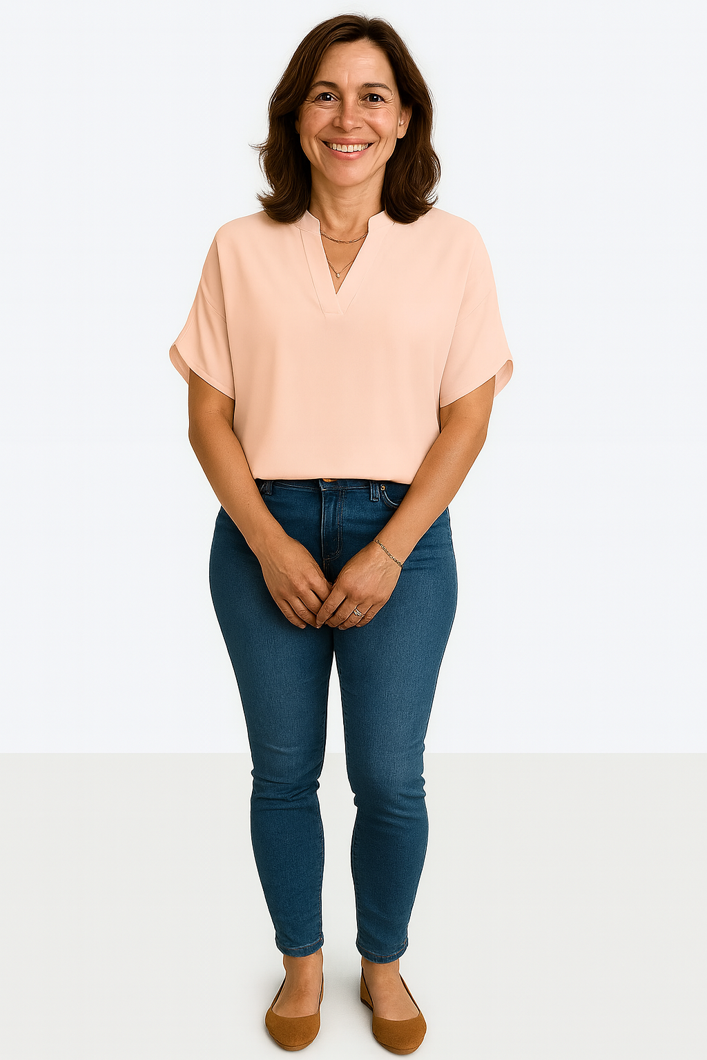Lexia – Relaxed V-Neck Blouse
