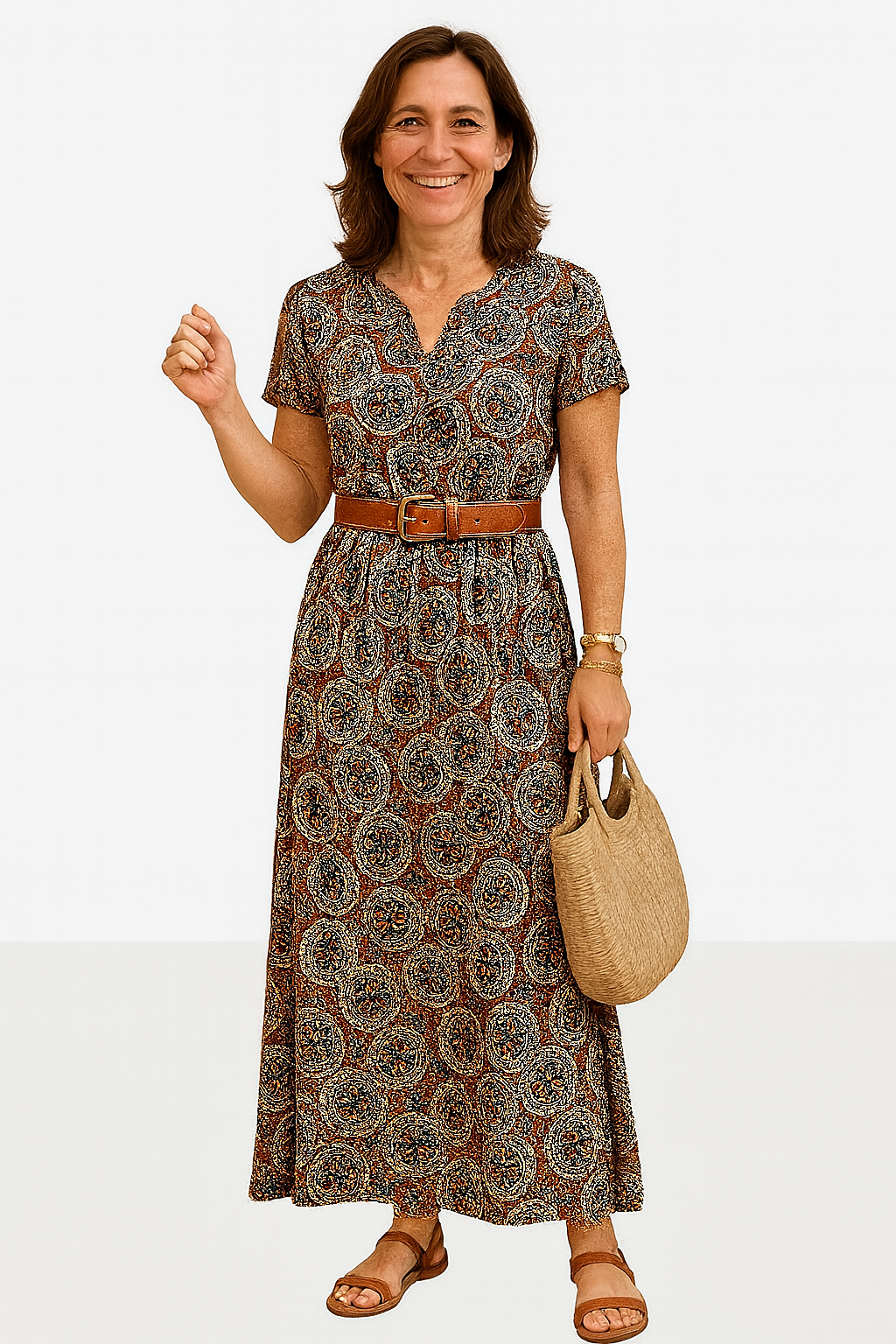 Kyla – Flowing Pleated Maxi Dress