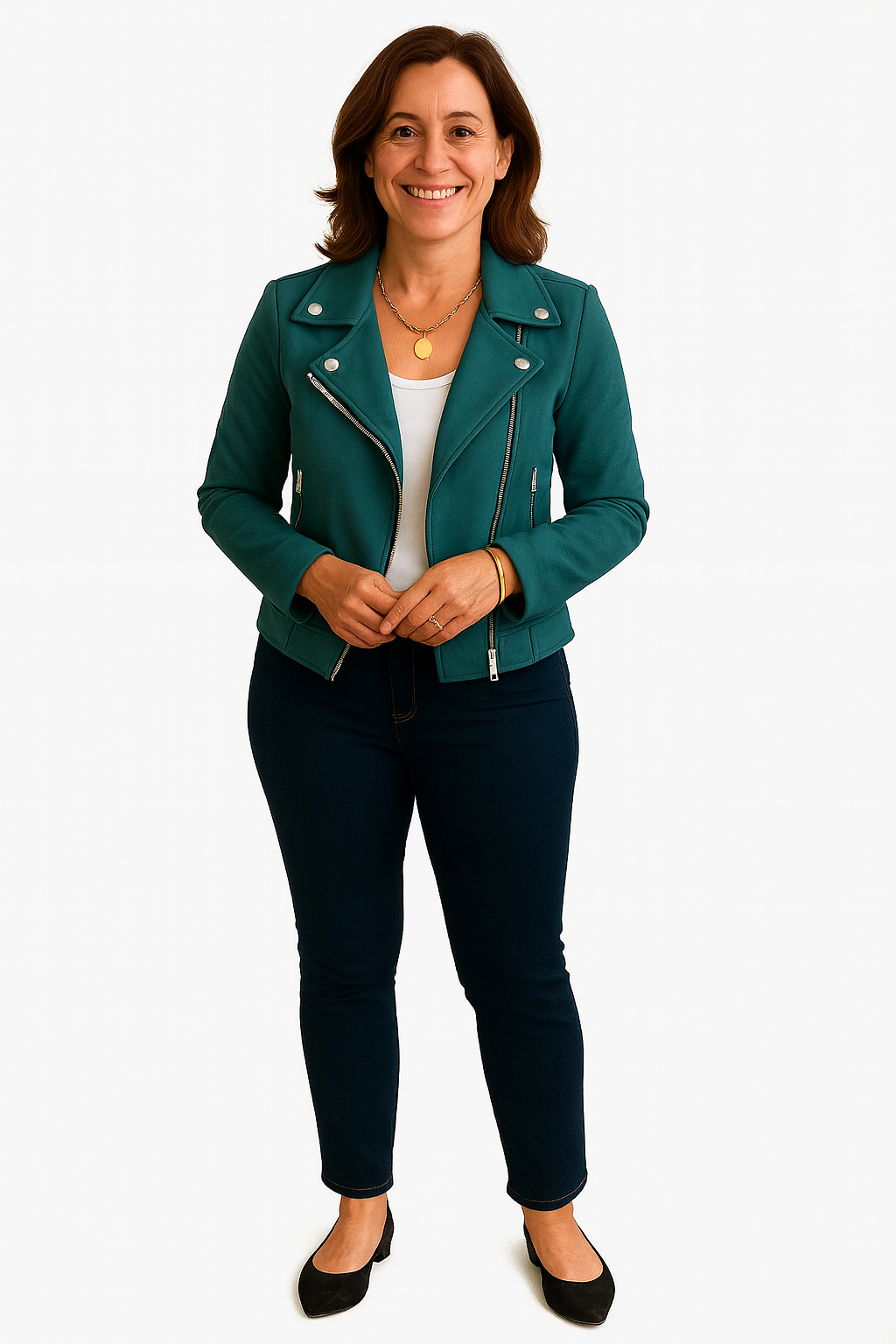 Drianna – Suede Leather Biker Jacket