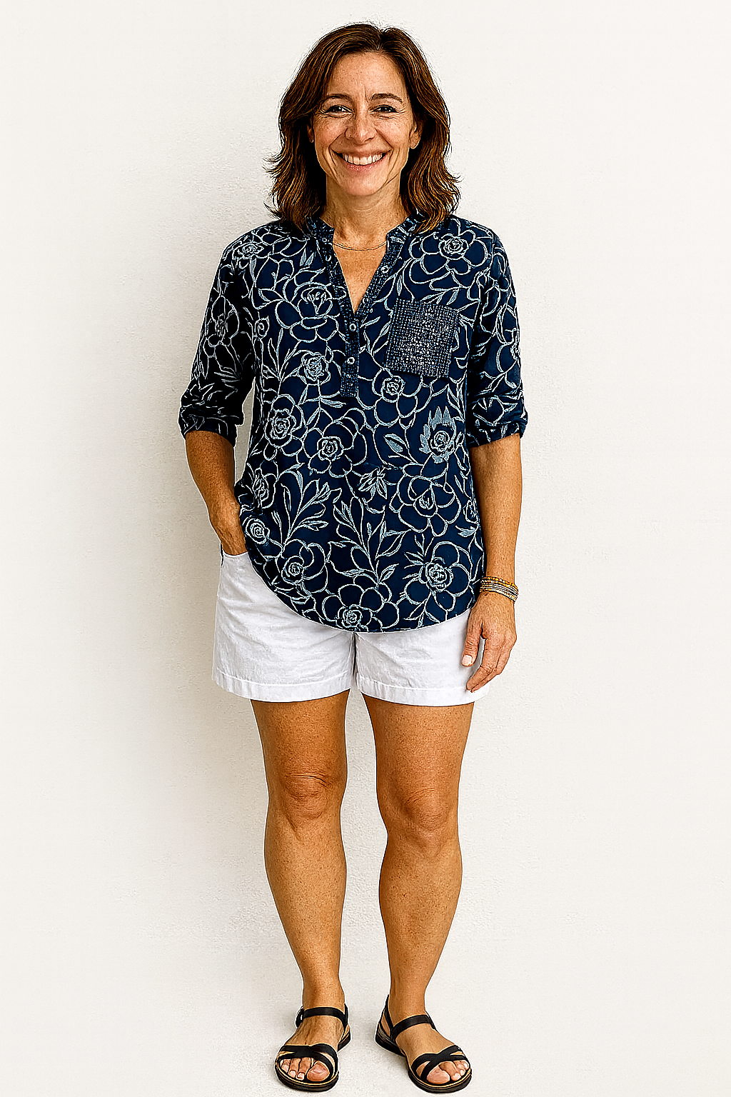 Clessy – Printed Button-Up Shirt