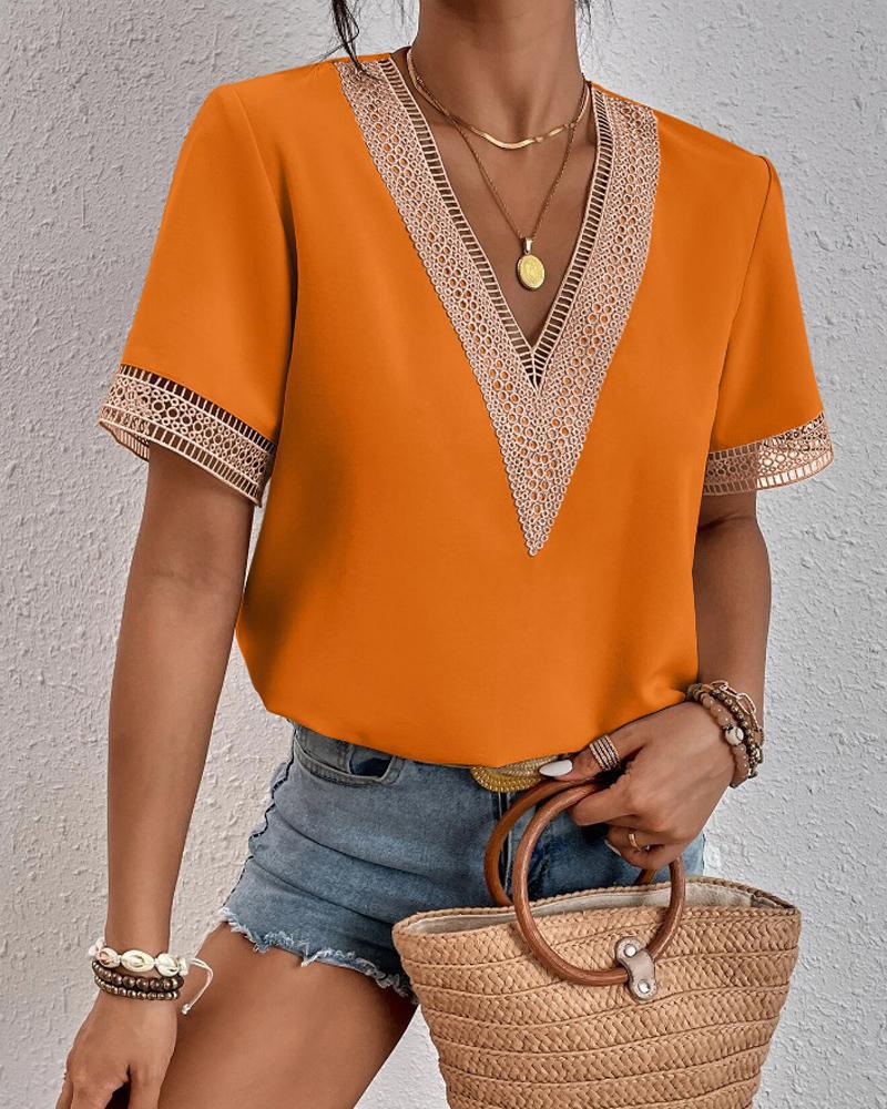 Emily – Crochet Detail Blouse