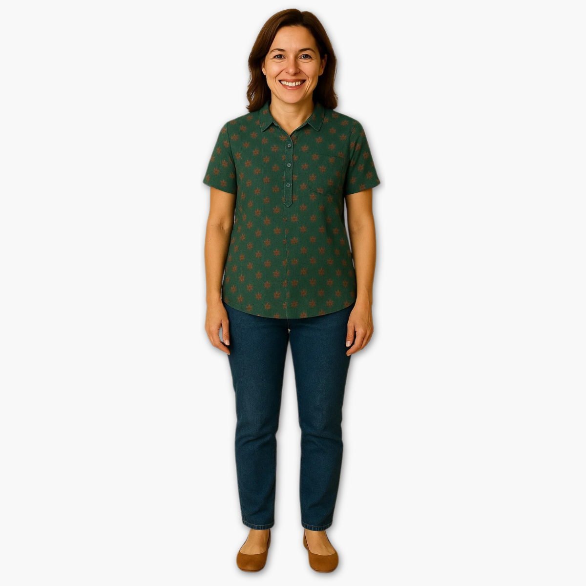 Jarina – Soft Floral Summer Shirt