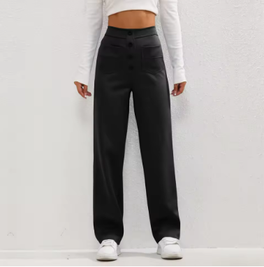 Calantha | High-Waisted Buckle Trousers