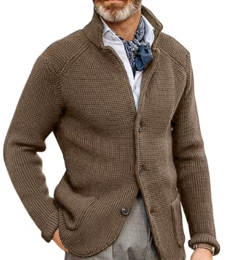 Edwin – Thick Knitted Cardigan with Pockets