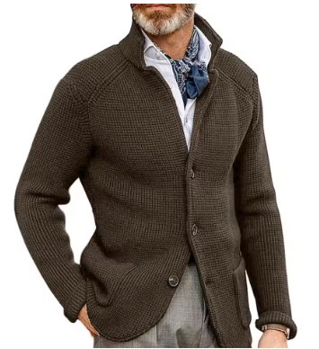 Edwin – Thick Knitted Cardigan with Pockets