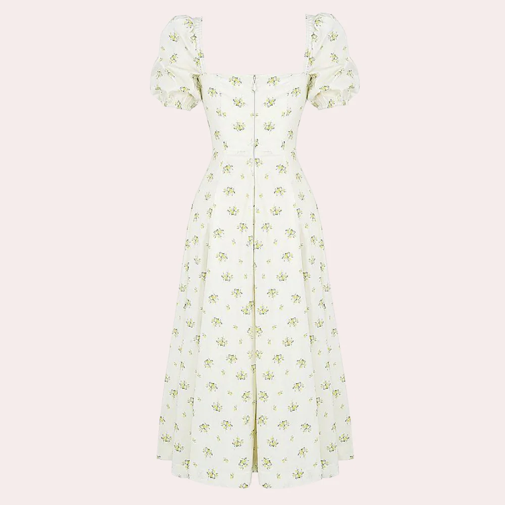 Sylvie – Floral Dress with Slit
