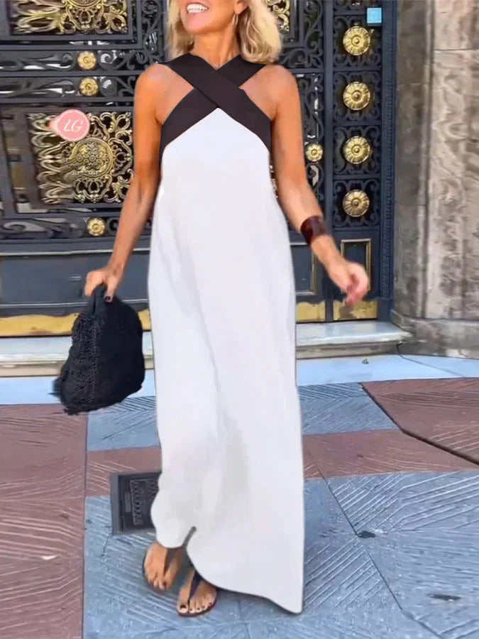 Lila – Elegant Halter Maxi Dress