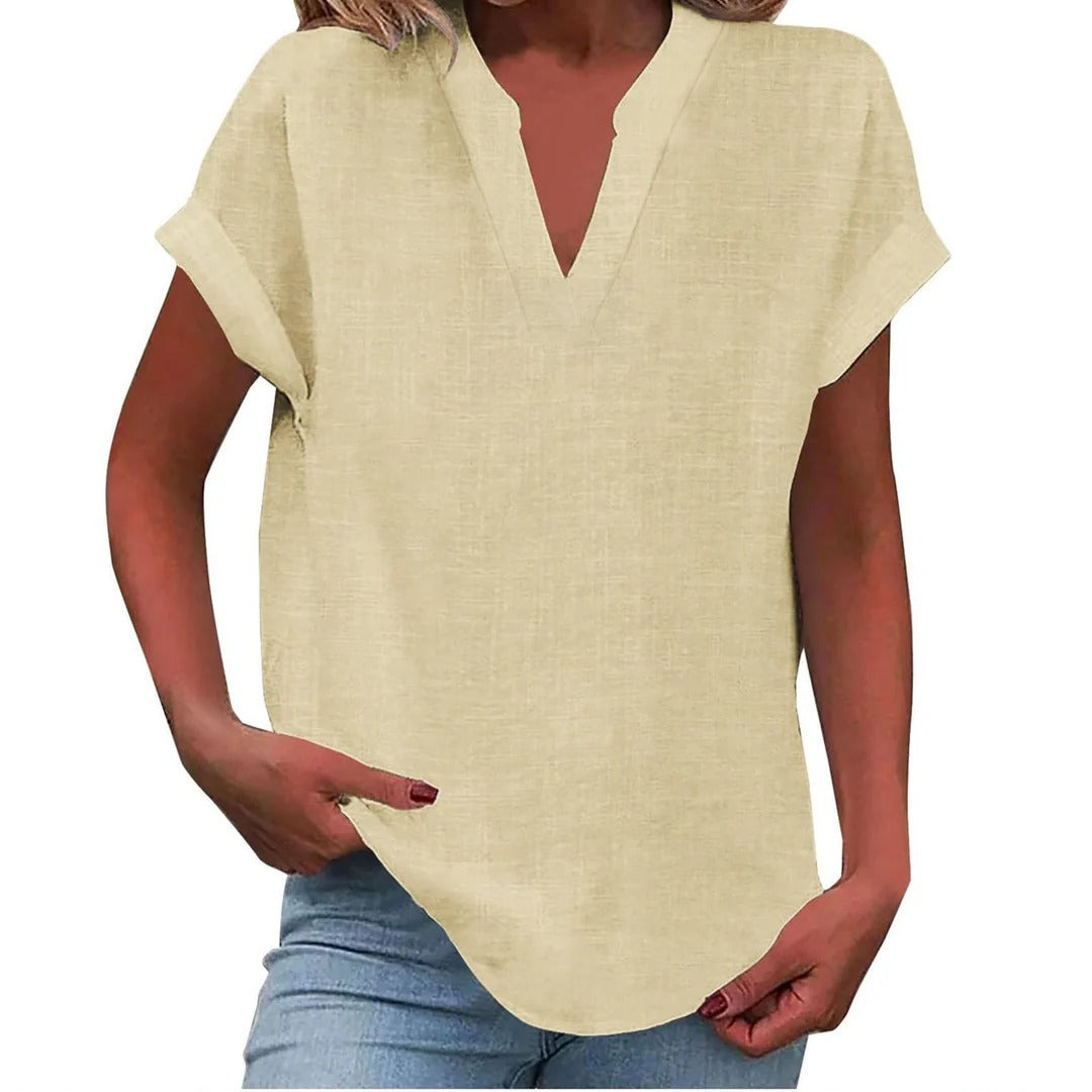 Maureen – Relaxed V-Neck Blouse