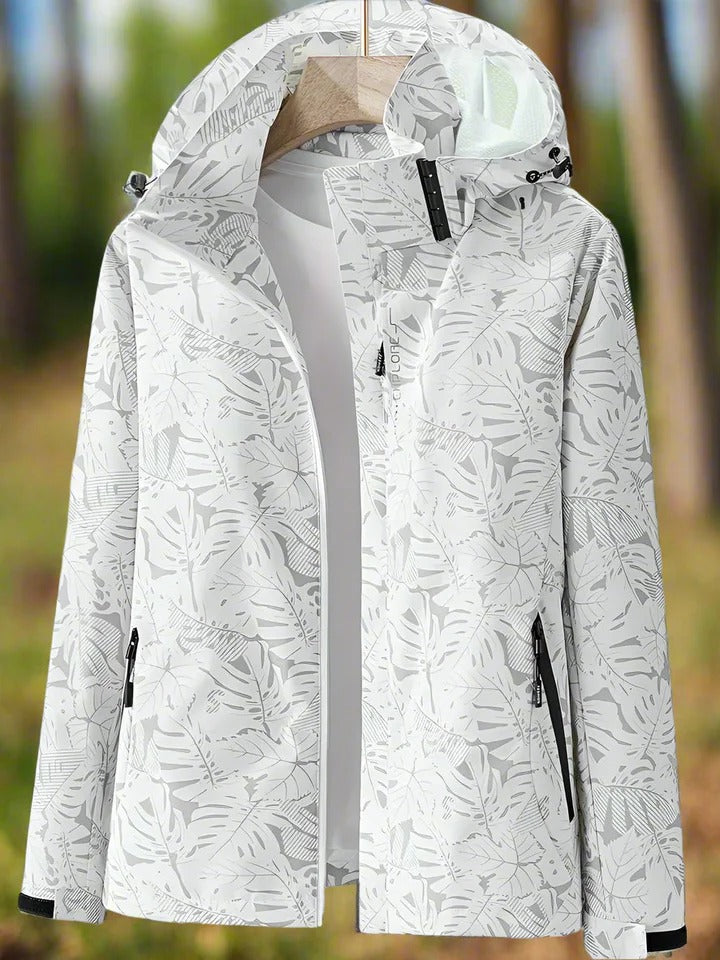 Jenissa | Waterproof Jacket with Leaf Print