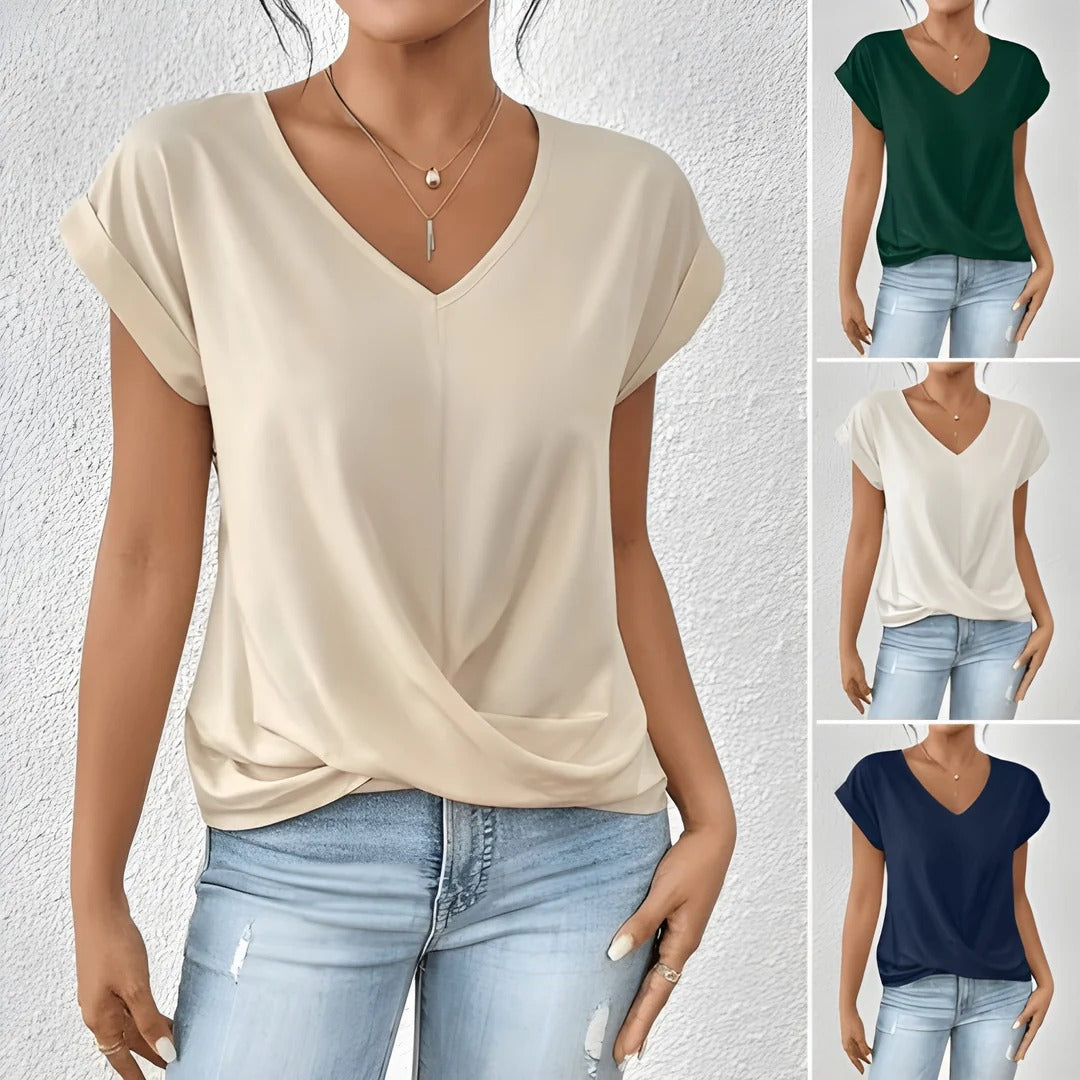 Sophie – Twist Front V-Neck Top