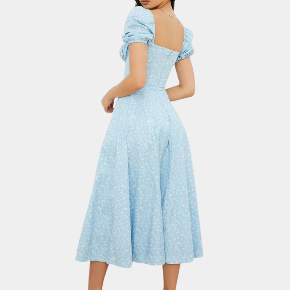 Sylvie – Floral Dress with Slit