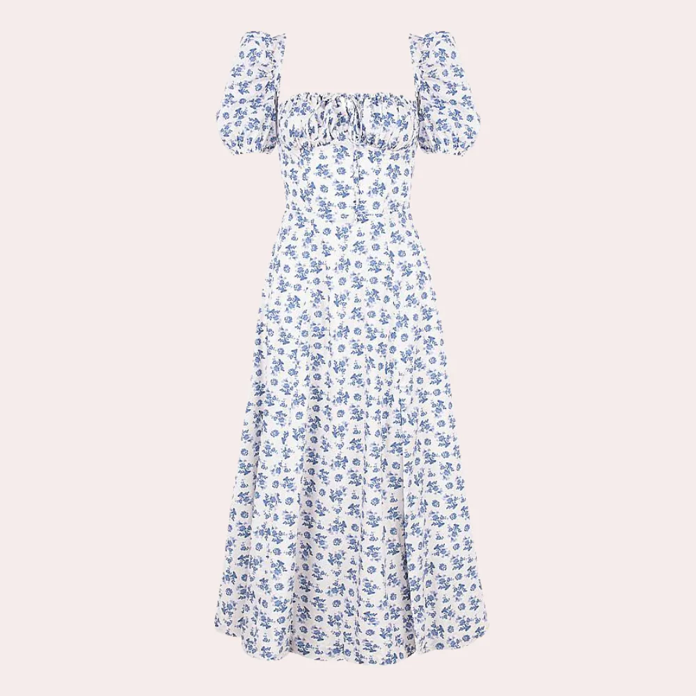 Sylvie – Floral Dress with Slit