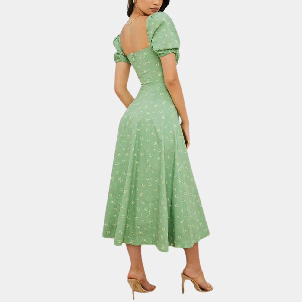 Sylvie – Floral Dress with Slit