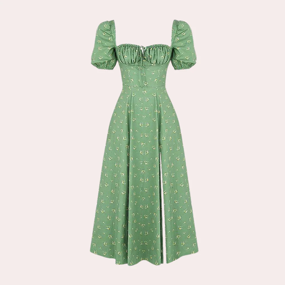 Sylvie – Floral Dress with Slit