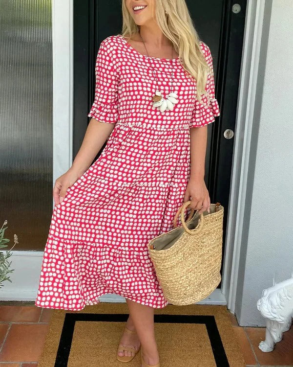 Clara – Relaxed Tiered Midi Dress