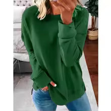 Renyze – Solid Color Long Sleeve Top