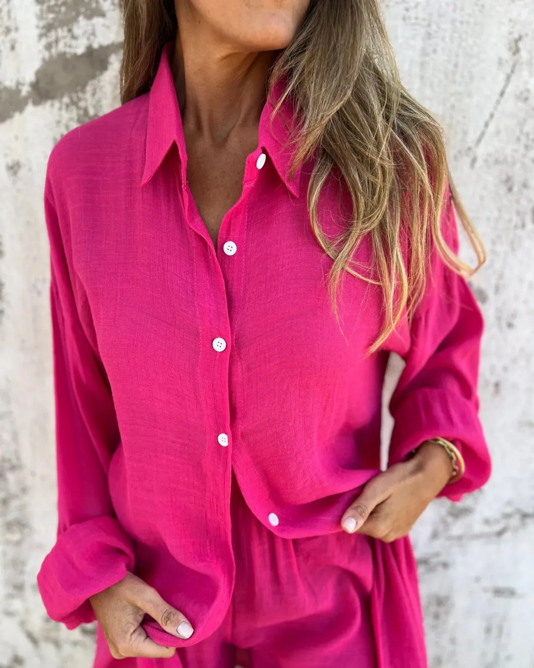 Vanissa | Two-Piece Button Shirt Set