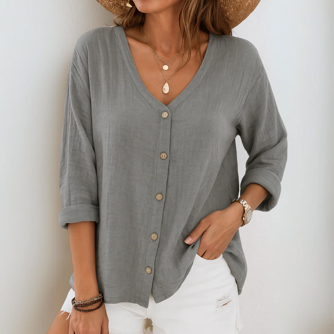 Diana – Relaxed Button-Up Blouse