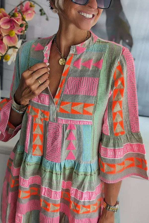 Teresa – Boho Tiered Swing Dress