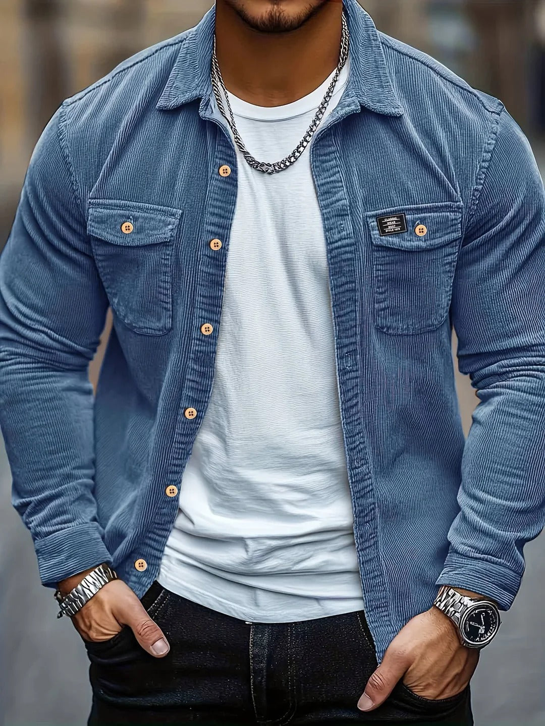 Dustin – Corduroy Button Shirt