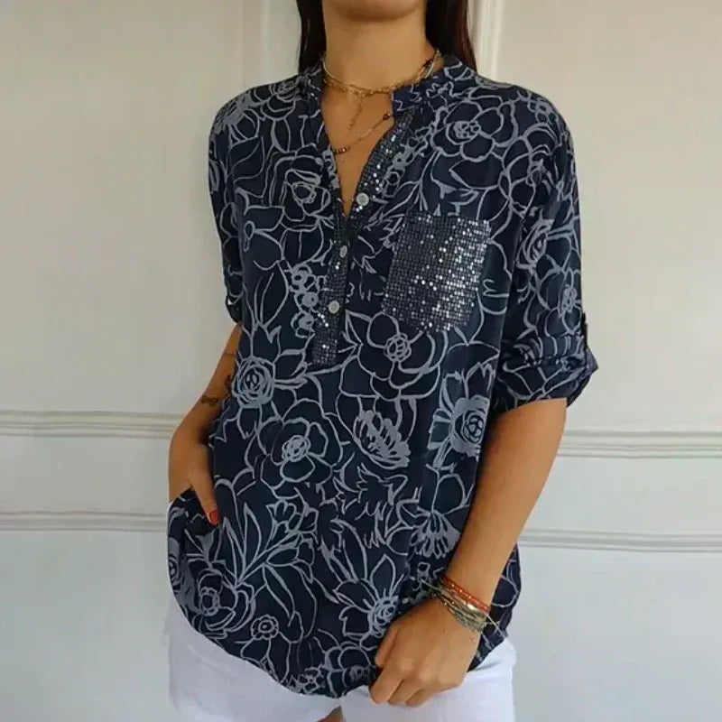 Clessy – Printed Button-Up Shirt