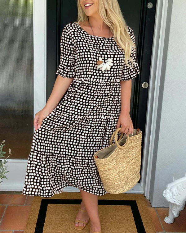 Clara – Relaxed Tiered Midi Dress
