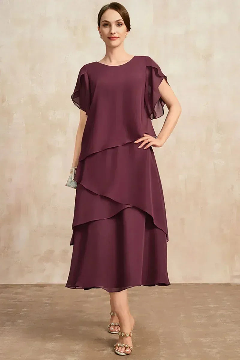 Isabelle – Layered Midi Occasion Dress