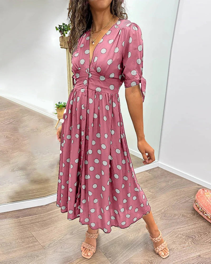 Daeny – Polka Dot Midi Dress