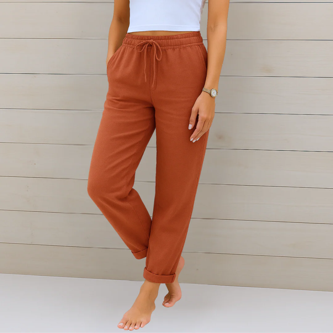 Nicolette – Breathable Linen Stretch Pants