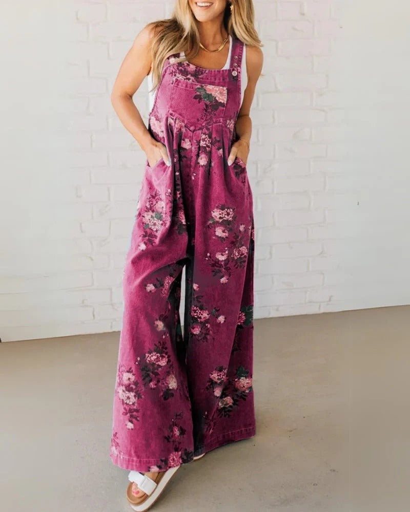 Carley | Casual Overall with Printed Pocket