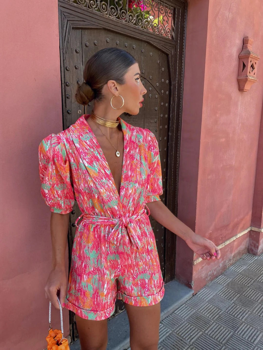 Mattea – Vibrant Belted Playsuit