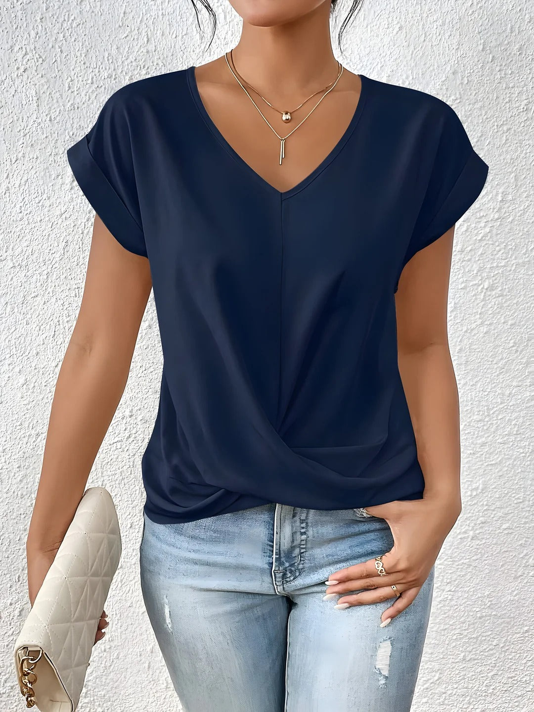 Sophie – Twist Front V-Neck Top