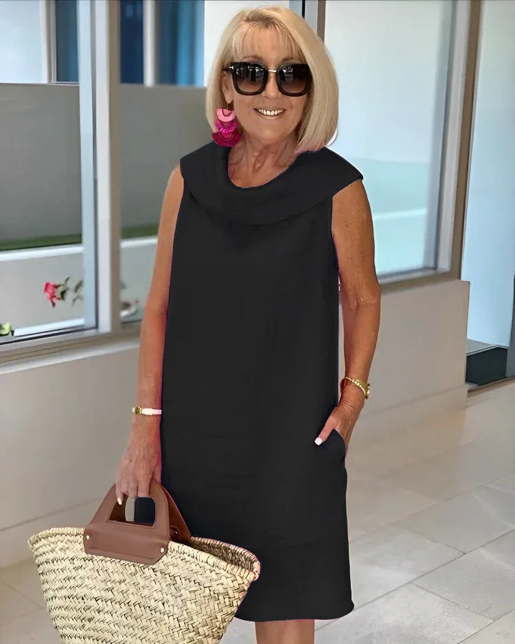 Yshlee – Sleeveless Round-Neck Sheath Dress